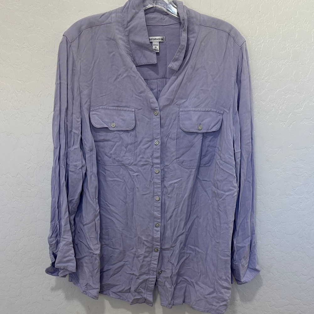 Croft & Barrow Light Purple Shirt Womens women’s plus size 2X button up blouse